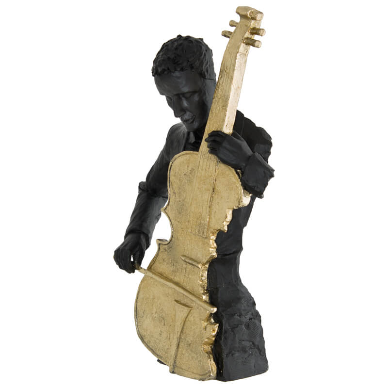 BLACK & GOLD WITH VIOLIN 29X14X47CM - Image 3
