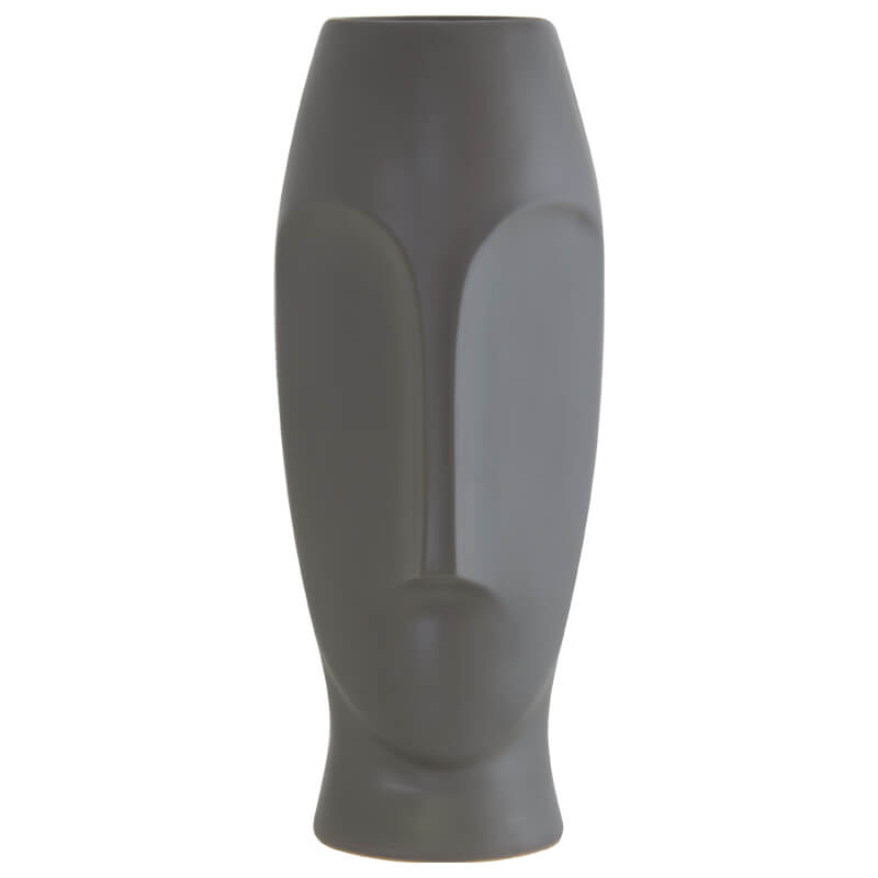 FACE VASE GREY 46CM