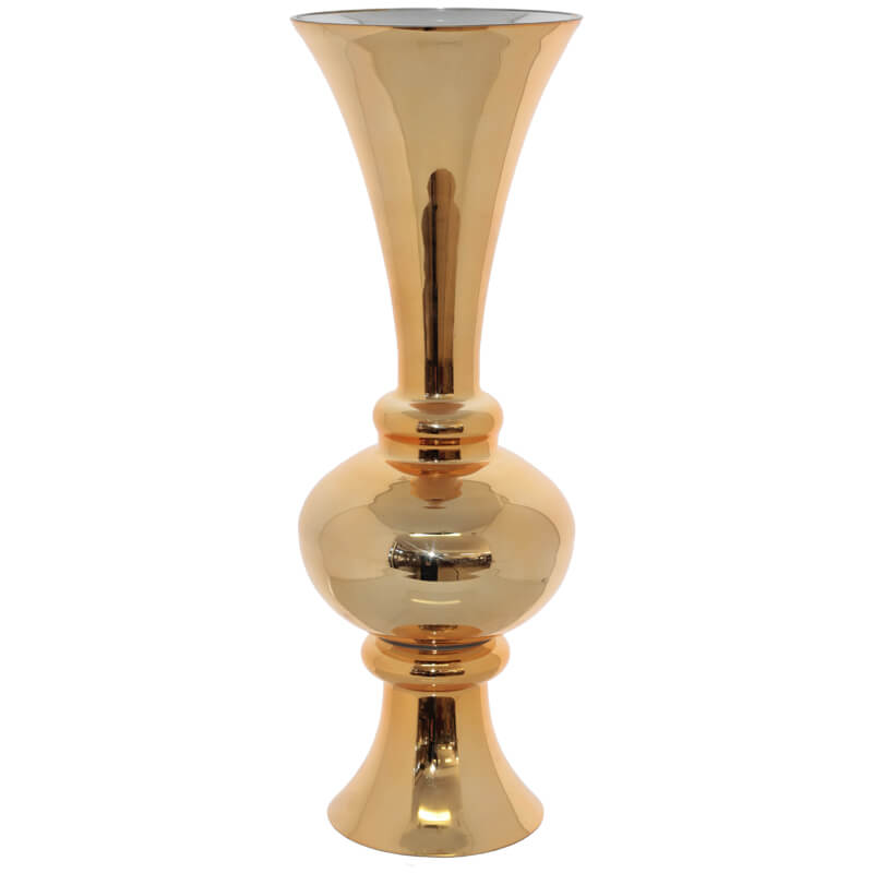 GOLD TRUMPET VASE 50CM