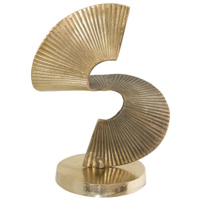 FAN WAVY SCULPTURE 28X22X38CM