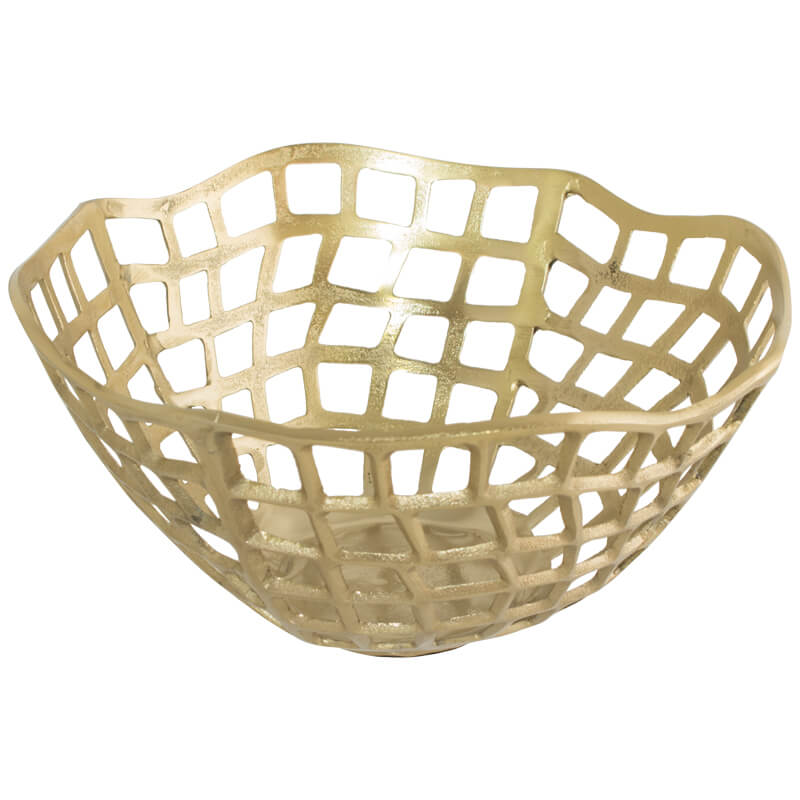 ORGANIC BASKET GOLD 31X16CM - Image 2