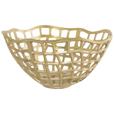 ORGANIC BASKET GOLD 31X16CM