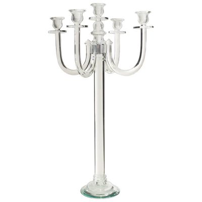 CRYSTAL 5 ARM CANDELABRA 70CM