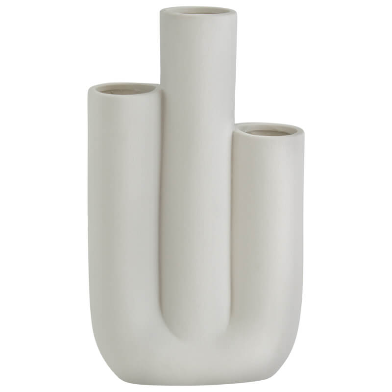 THREE PIPE CERAMIC VASE 16X7X28CM