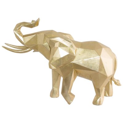 GEOMETRIC ELEPHANT GOLD 43X15X30C