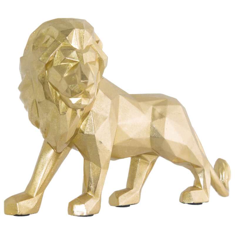 GEOMETRIC LION GOLD 36X16X24CM - Image 2