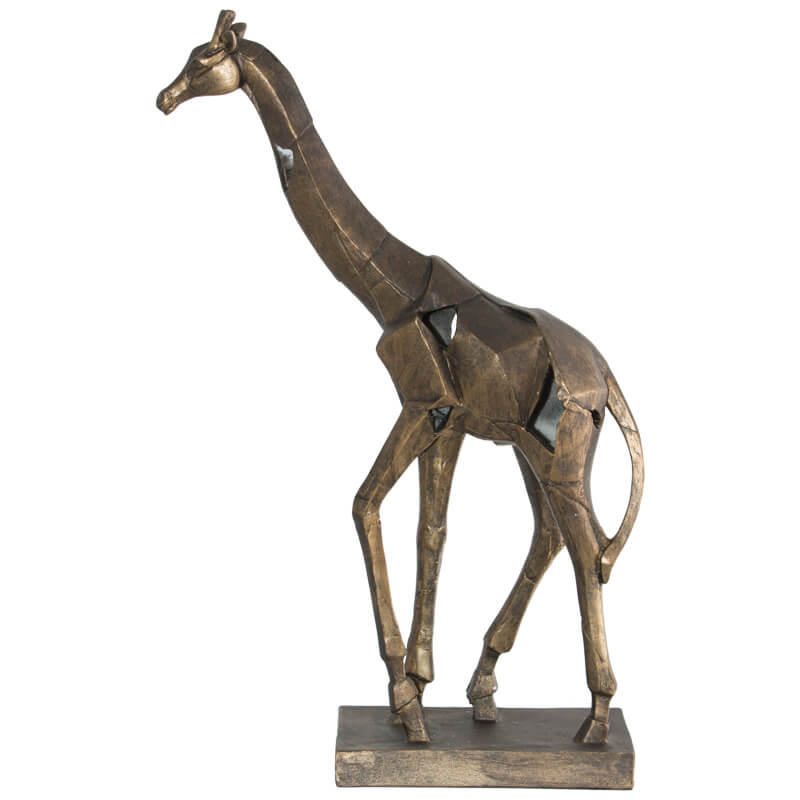 FACET GIRAFFE ANT BRONZE 28X9X44C
