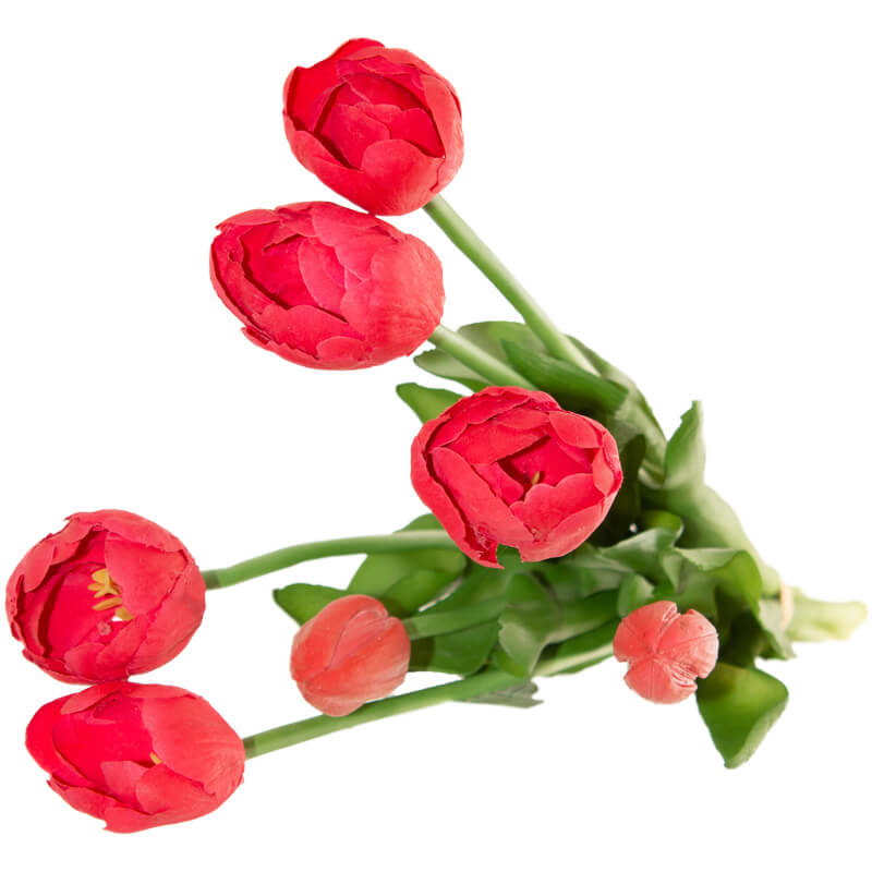 RED TULIP 7 SPRAY 43CM - Image 2