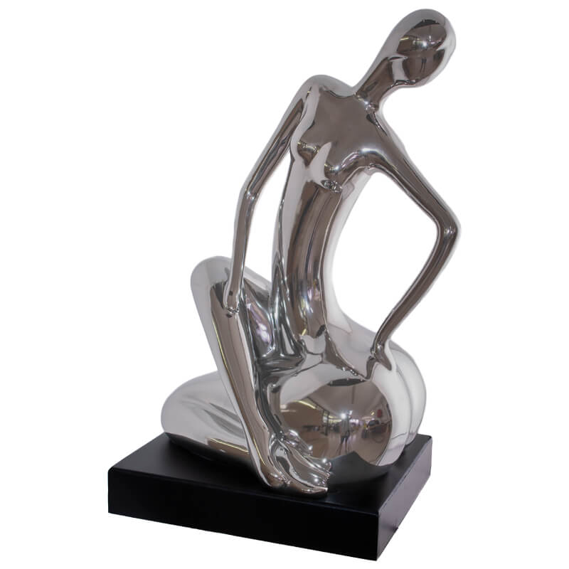 SILVER FIGURINE SITTING 38X21X19C - Image 2
