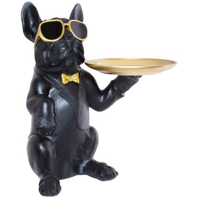 BULLDOG WITH TRAY 35X41CM