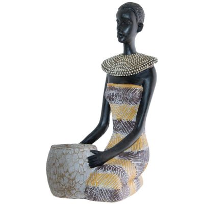 NDEBELE LADY KNEELING 21CM