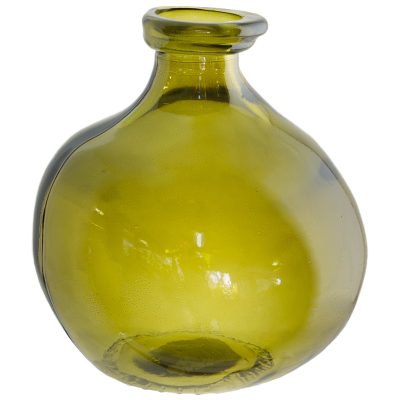 OLIVE GREEN SIMPLICITY VASE 18CM