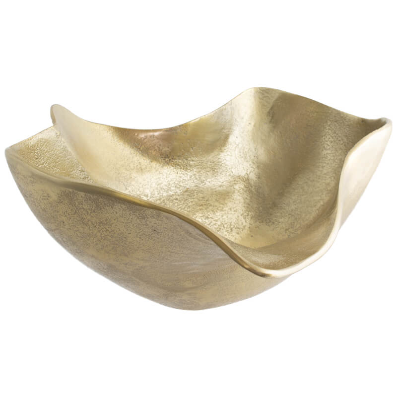 UNEVEN BOWL GOLD 35X28X16CM - Image 2