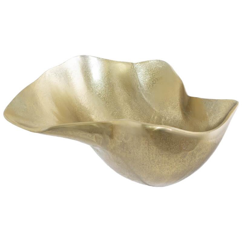 UNEVEN BOWL GOLD 35X28X16CM - Image 3