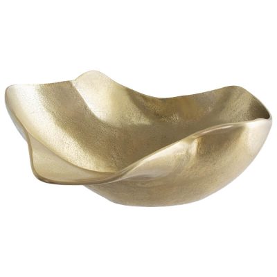 UNEVEN BOWL GOLD 35X28X16CM