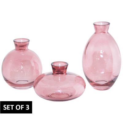 BUD VASE PURPLE SET/3 12/9/6CM