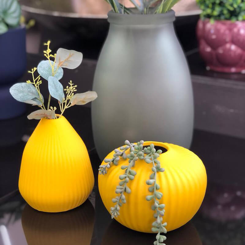 YELLOW MINI VASE 15X11CM - Image 3