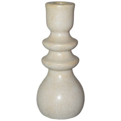 ACADIA WHITE CANDLE HOLDER 19CM