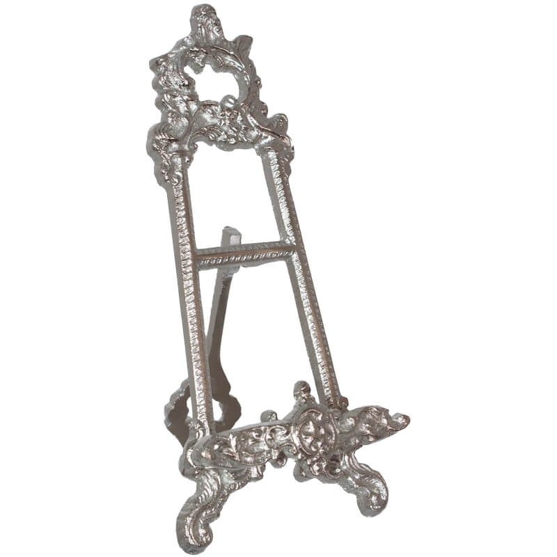 SILVER DECOR EASEL 22X15X10CM