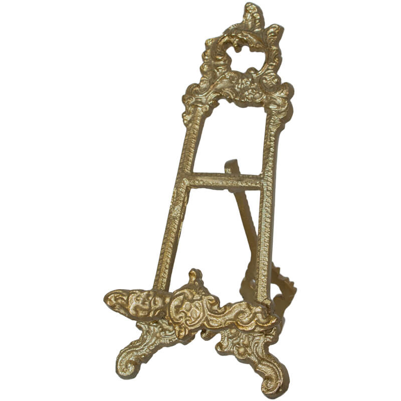 GOLD DECOR EASEL 22X15X10CM