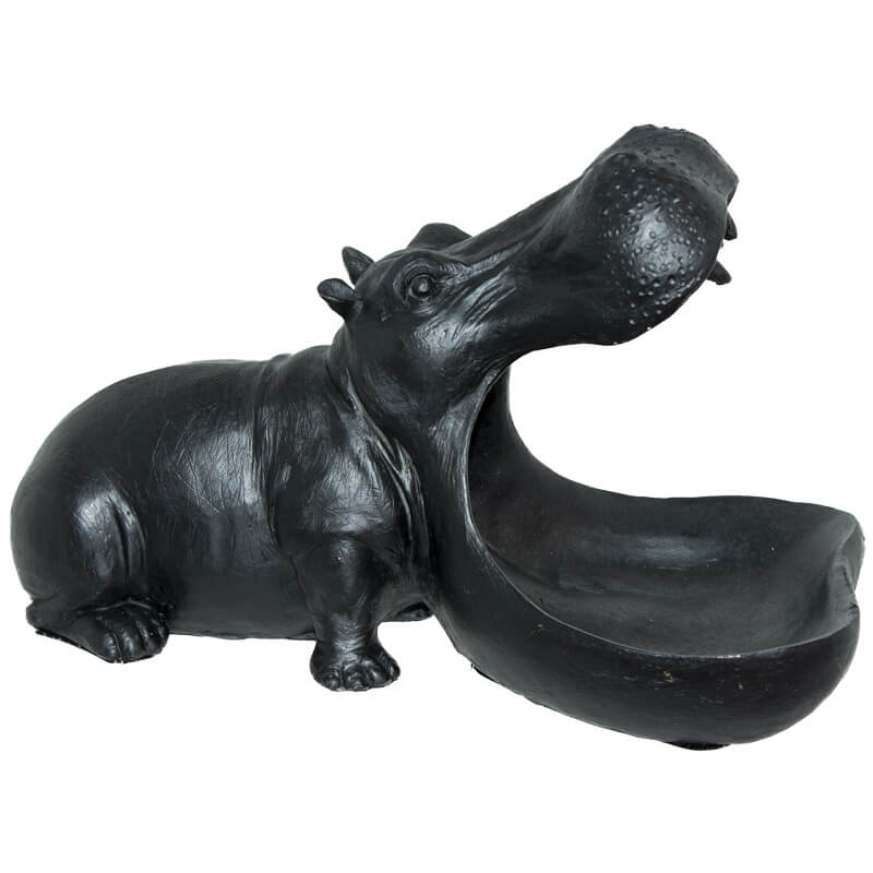 DECO HIPPO BLACK 28CM - Image 2