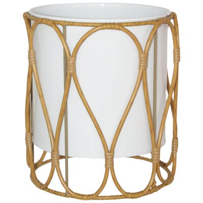 MAYA WHITE FLOWER POT 20X25CM