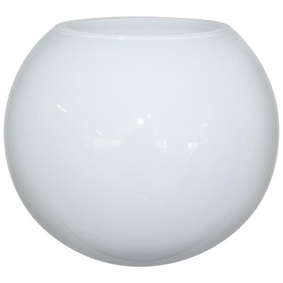 WHITE BUBBLE BALL VASE 17X20CM