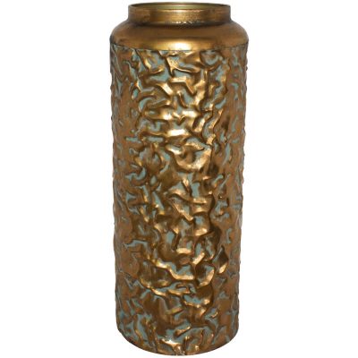 TOBY VASE GOLD/GREEN 49CM