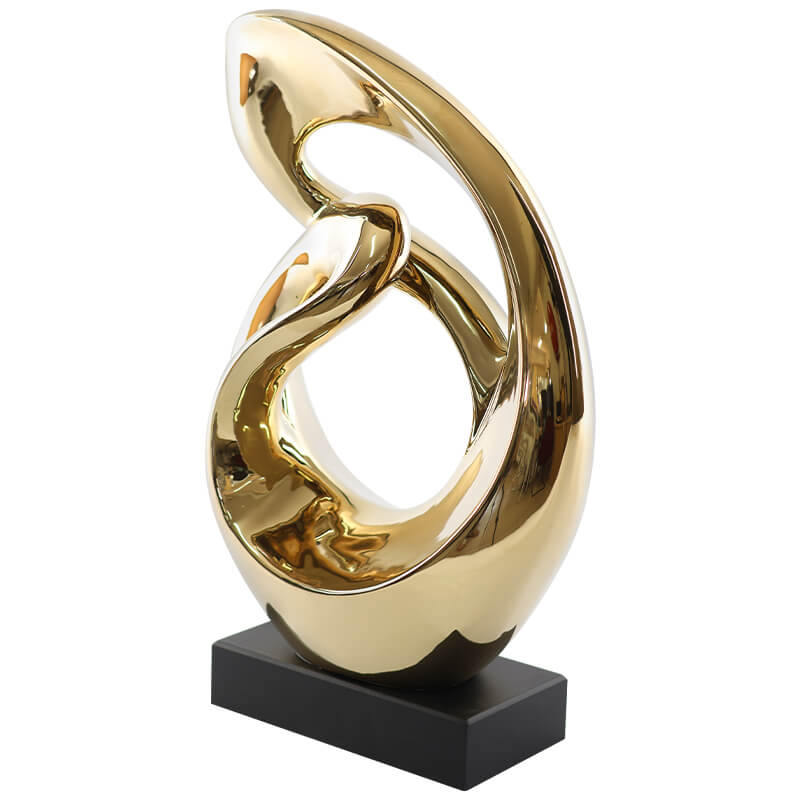 GOLD SWIRL SCULPTURE 38CM - Image 2