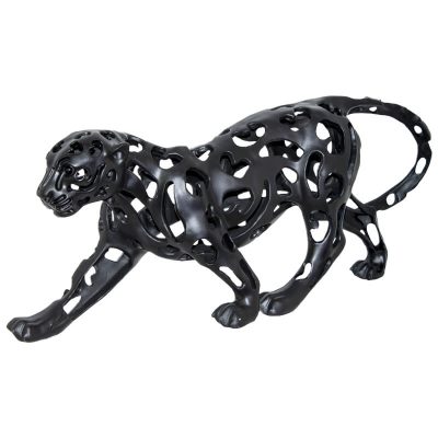 BLACK LEOPARD 61 CM SCULPTURED