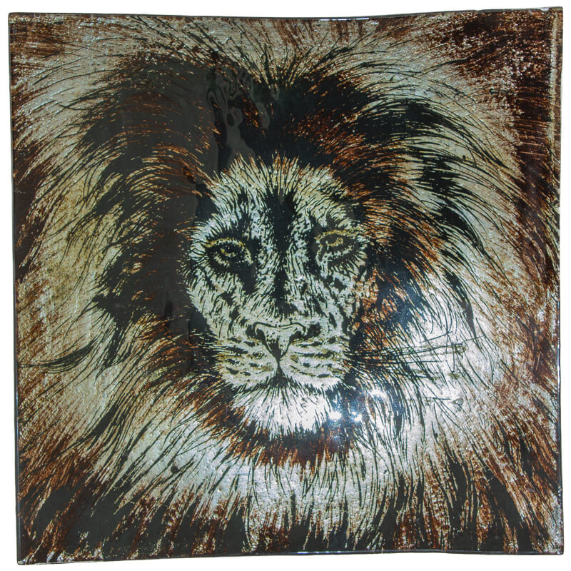 LION SQ PLATE 29X29CM