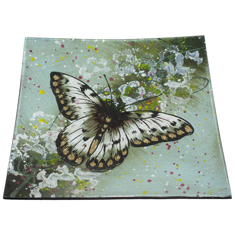 BUTTERFLY GOLD/CREAM SQ PLATE 19 - Image 3