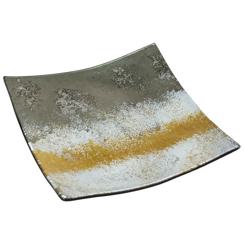 SILVER/GOLD METALIC PLATE 19X19CM - Image 3
