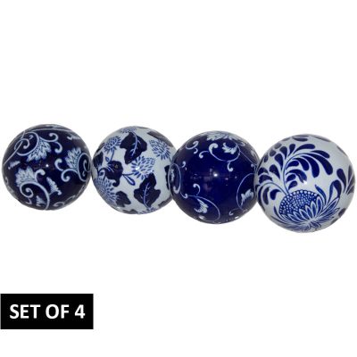 MINGD DECOR BALL 10CM SET/4 MIXED