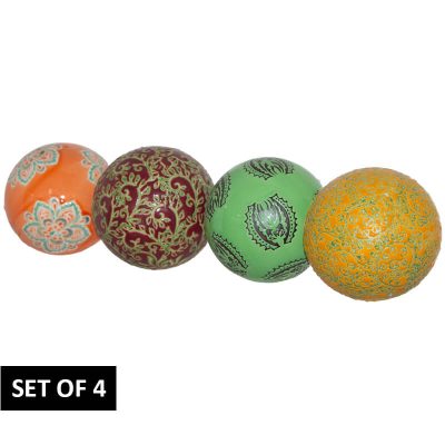 MISTO DECOR BALL 10CM SET/4 MIXED