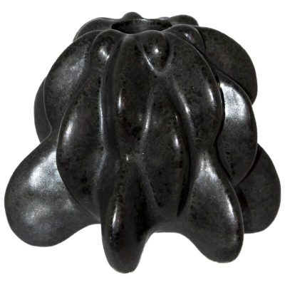 DARK GREY CANDLE HOLDER 8CM