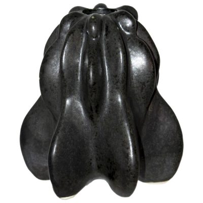 DARK GREY CANDLE HOLDER 12CM