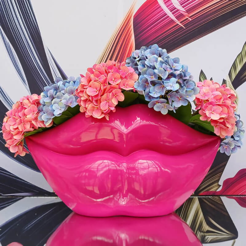 PINK LIPS VASE 58X26X28CM - Image 2