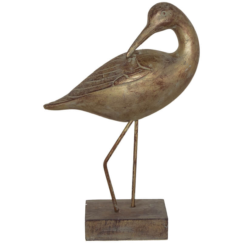 HERON ON PLINTH BEAK UP