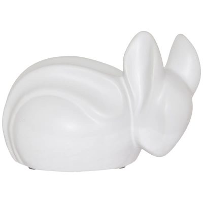 SLEEPING WHITE BUNNY 20X12X14CM