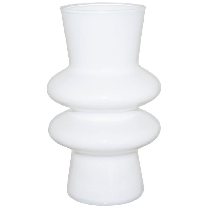 WHITE CONTEMPO VASE 20X11CM