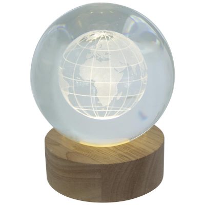LED BALL DECOR ON STAND 10X10CM GLOBE