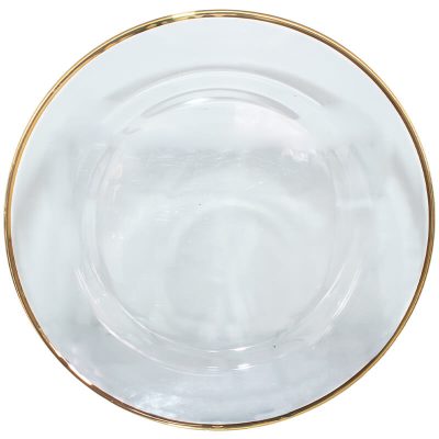 SOLITO CHARGER PLATE GOLD RIM 33C