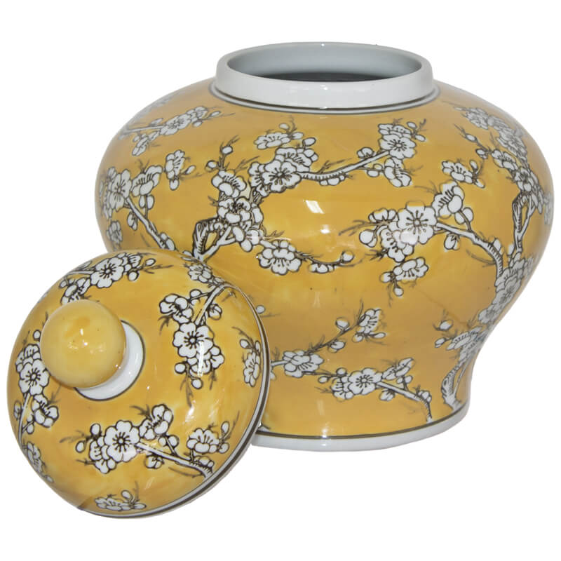 FLEUR YELLOW GINGER JAR/LID 25CM - Image 2