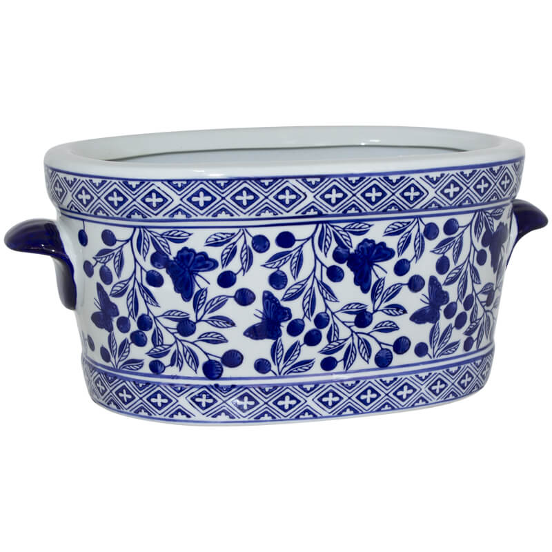BLUE OLIVE OVAL PLANTER 36X20X16C - Image 4