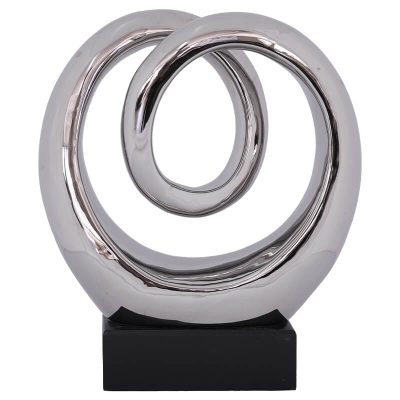 CIRCULO SILVER SCULPTURE 28CM