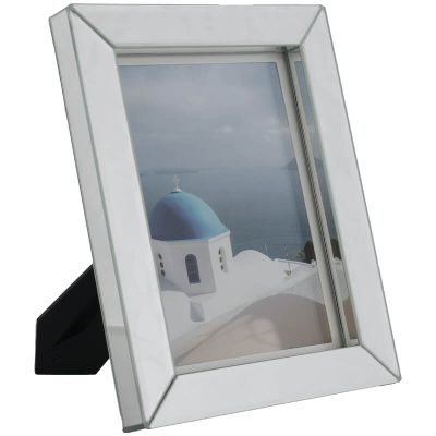 SILVER MIRROR PHOTO FRAME 24X19CM