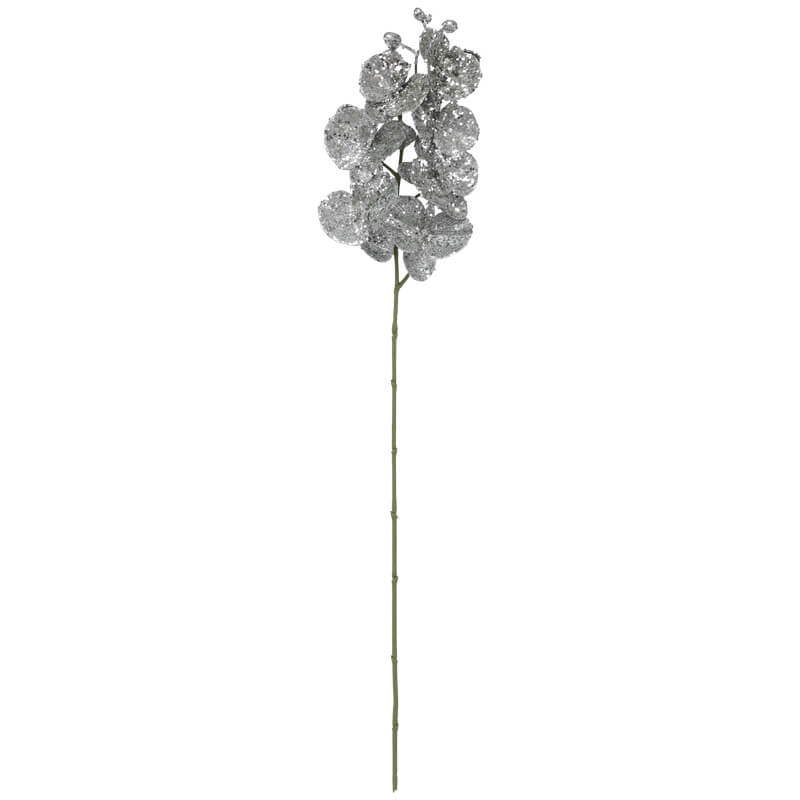 SILVER GLITTER SPRAY ORCHID 86CM - Image 2