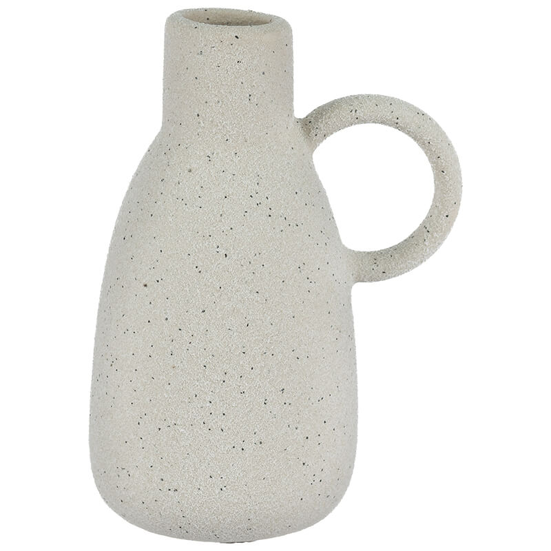 TUSCAN CREAM HANDLED VASE 13CM
