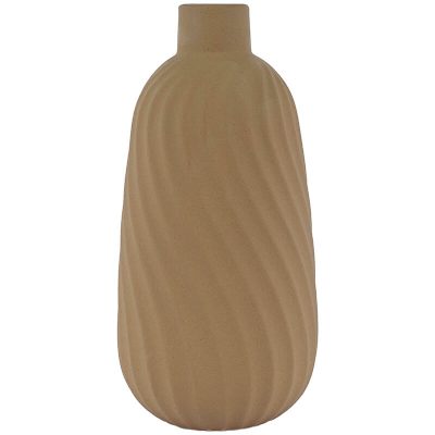 TERRACOTTA SWIRL VASE 31X15CM